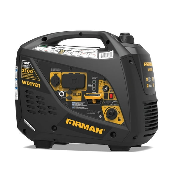 Génératrice à inverseur et à essence W01781 de Firman à 2100/1700 watts (série Whisper) – autonomie prolongée