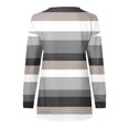 thumbnail image 5 of FNFYFH Half Zip Sweatshirts for Women Fashion Striped Pullover Loose Fit Long Sleeve Crewneck Tunic Sweatshirt 2025 Zipper Tops Shirts Red XXL, 5 of 5