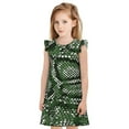 thumbnail image 1 of Fotbe Green Snakeskin Vestido de Dormir para Niñas de 3 a 10 Años, Mangas Cortas, Estilo Princesa, Pijama Camisón con Mangas Voladas-X-Large, 1 of 6