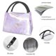 thumbnail image 4 of Fotbe Lavender Glitter Foil Stripes Bolsa Térmica Portátil con Estampado, Bolsa de Entrega de Alimentos Aislada, Bolsa Reutilizable de Gran Capacidad para Comidas y Supermercado, 4 of 6
