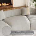 thumbnail image 7 of Wiilayok Modern Chenille Sofa,Curved Sofa with Deep Seat,Cloud Compression Sofa Couch for Living Room,No Assembly,Light Gray, 7 of 7