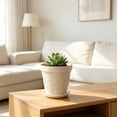 thumbnail image 6 of Large Faux Ceramic Embossed Planter with Sturdy Plastic Construction and Removable Tray, Modern Plant Pot for Flowers, Greenery, and Home Garden Decoration., 6 of 6