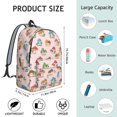 thumbnail image 4 of Mushroom and Character Pink Pattern Backpack for School, Cute School Bag with Adjustable Shoulder Straps and Padded Back, 15.7"x11.8"x5.5", 4 of 4