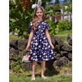 thumbnail image 6 of Arshiner Dress For Girls Plain Shirred High Waist Flowy Casual Party A Line Sundress (0-Pink, 11-12 Years), 6 of 8