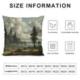 thumbnail image 5 of JEUXUS Pillow Case Majestic Trees under a Cloudy Sky Landscape Nature Wilderness Short Plush Pillowcase White, 5 of 5
