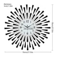 thumbnail image 2 of Fichiouy Metal Wall Clock Wall Mounted Digital Clock Decor for Home Office 70cm Black, 2 of 9