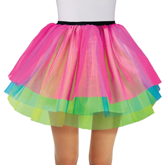 Neon Tutu Costume Accessory for Adults, Multicolor, S/M, Halloween by Way To Celebrate