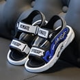 thumbnail image 6 of Karoyedx Teen Sandals Boys Sandals Double Adjustable Strap Open Toe Sandals Summer Fashion Lightweight Beach Shoes Blue Size,11.5, 6 of 8