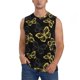 thumbnail image 1 of Fotbe Golden Glitter Butterflies Men's Camiseta sin Mangas Estampada para Hombres, Playera Casual para Gimnasio, Entrenamiento, Playa-Medium, 1 of 7