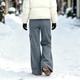thumbnail image 5 of Hilenly Plus Size Cargo Pants Women Baggy Wide Leg Fleece Lined Pants Drawstring Waisted Y2k Low Rise Flare Pants with Pockets, 5 of 6