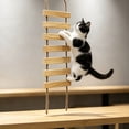 thumbnail image 2 of Wooden Cat Wall Ladder, Hanging Cat Climbing Bridge Shelf With Sisal Rope Steps, Wall Mounted Cat Climber Stairway For Indoor Cat Activity Play, Suspended Design, 2 of 4