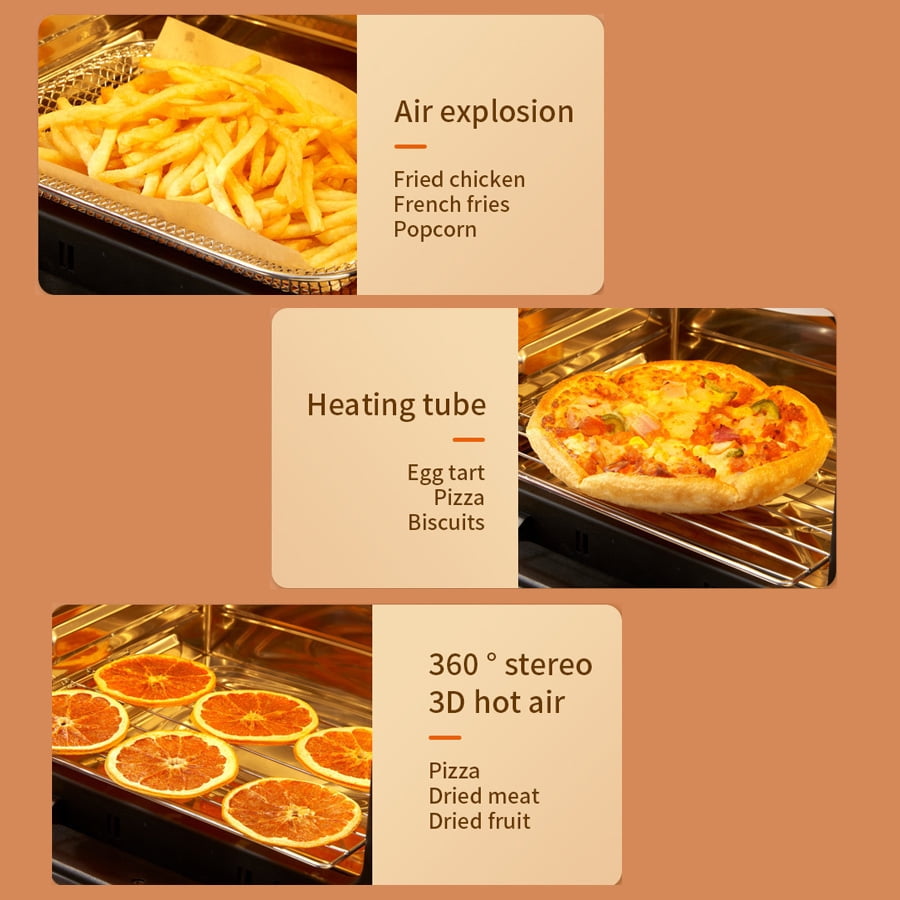 10 liter large capacity visible stainless steel air fryer multifunctional oven