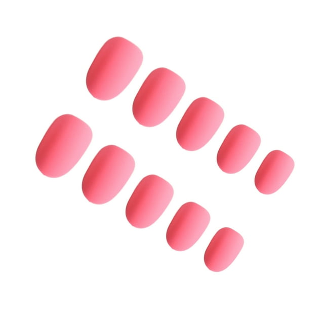 Uñas acrílicas Soidarity 24 piezas mate DIY para manicura 1 negro mate 10 rosa