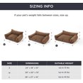 thumbnail image 6 of Cute Couch for Pets - Fluffy Cat Sofa with Premium Soft Corduroy Fleece, Fuzzy Couch Bed with Removable Washable Cover, Supportive Cat Chair for Indoor Cats, 24inch,Copper Brown, 6 of 15