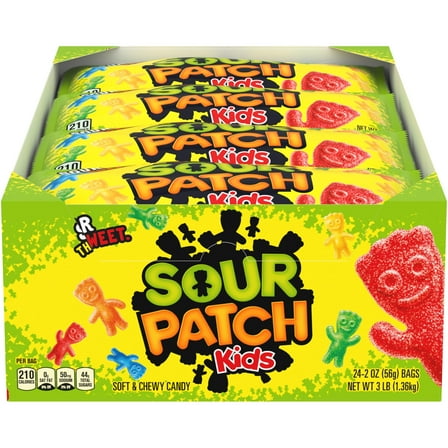 2 x - SOUR PATCH KIDS Soft & Chewy Candy, Bulk Candy, 24 - 2 oz Bags