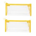 thumbnail image 4 of HEMOTON  2 Pcs Cosmetic Bag Storage Stationery Pouches Clear Toiletry Travel Make up Makeup, 4 of 8