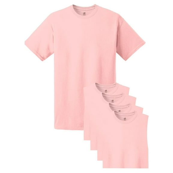 Hanes Comfortsoft Short Sleeve T - PALE PINK - Medium (Pack of 5) 5 Pale Pink