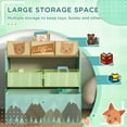 thumbnail image 4 of Qaba Toy Organizer with 6 Storage Bins, 25" x 12" x 26", Green, 4 of 10