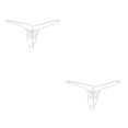 thumbnail image 1 of maskred Men's Open Front Breathable Underwear Brief Thong Pouch White 2Set, 1 of 6