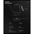 thumbnail image 2 of Cocinare FLOW B9 Gooseneck Electric Kettle, Precise Temperature Control for Pour-Over Coffee & Tea Brewing, Stainless Steel Interior, Rapid Heating f, 2 of 8