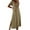 Khaki, variant on Up to 30% off Summer Saving Women Dresses, Women's Fashion Crewneck Loose Half Sleeve Solid Knee-length Dress(Olive Green,S)