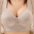 thumbnail image 2 of Sngxgn Front Closure Bra for Women Seamless Unlined Underwire T-Shirts Bra(Grey,42), 2 of 3