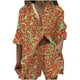 thumbnail image 1 of Conjunto de Camisas Para Mujer, Conjunto de Dos Piezas de Manga Corta de Gran Tamaño, Camisa de Solapa de Un Solo Pecho, Pantalones de Pierna Ancha, Traje Informal Odeerbi  ODB136202, 1 of 6