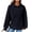 Navy womens tops, variant on Usmixi Under $5 Sweatshirt for Women Winter Pullover Hoodies for Women Casual Solid Loose Drawstring Hooded Sweatshirt Long Sleeve Soft Knitted Sweater Tops with Pocket