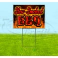 thumbnail image 1 of Slow Smoked Bbq (18" x 24") Yard Sign, Includes Metal Step Stake, 1 of 6