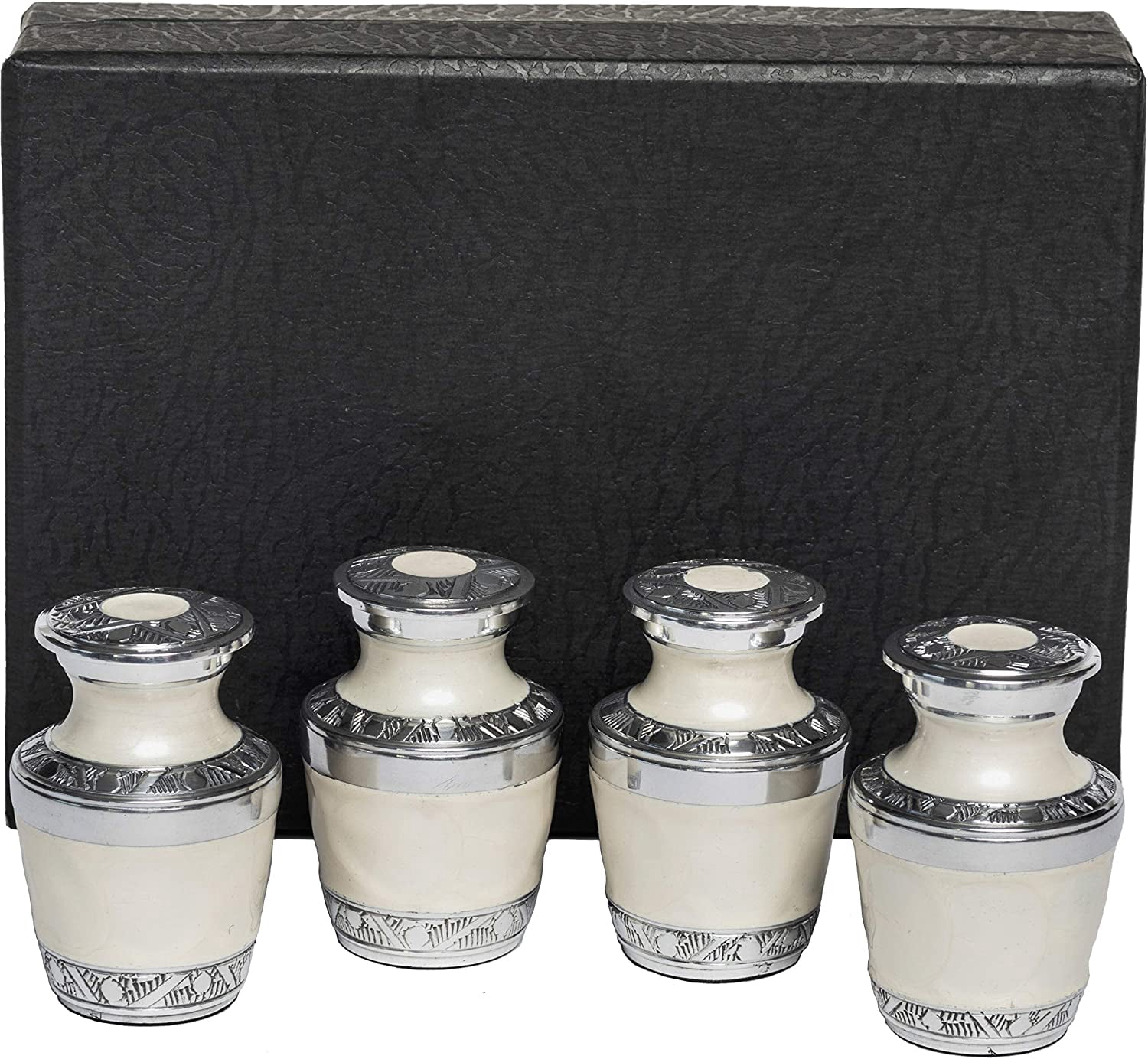 Eternal Harmony Keepsake Urns for Human Ashes | 4 Cremation Urns Carefully Handcrafted with Elegant Finishes to Honor Your Loved One