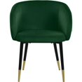 thumbnail image 3 of Meridian Furniture Collection Louise Chaise de Salle à Manger Moderne en Velours, Verte (Ensemble de 1), 3 of 5