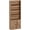 Oak Brown, variant on Industrial Bookshelves and Bookcases with Doors Floor Standing 6 Shelf Display Storage Shelves 70 in Tall Bookcase for Home Office, Living Room Beige Maple