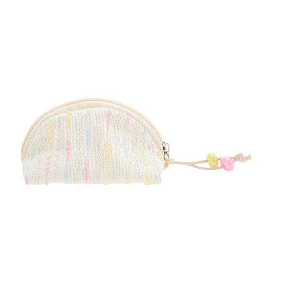 Unique Bargains 1 Pc Shell-shaped Makeup Bag for Business Travel Beige Polyester