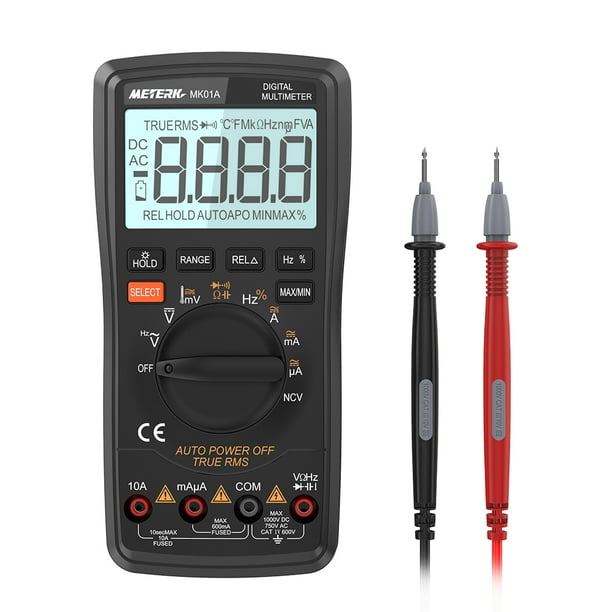 Meterk 6000 Counts True RMS Multi-functional Digital Multimeter DMM ...