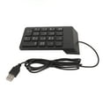 Wired Number Pad 18 Keys Ergonomic USB Plug and Play Quiet Typing Mini
