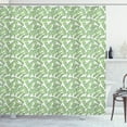 thumbnail image 1 of Banana Leaf Shower Curtain, Banana Leaf Tips and Edges Turned Brown and High Exposure Effect, Fabric Bathroom Set with Hooks, 69W X 84L Inches Extra Long, Pale Green Yellow White, by Ambesonne, 1 of 3