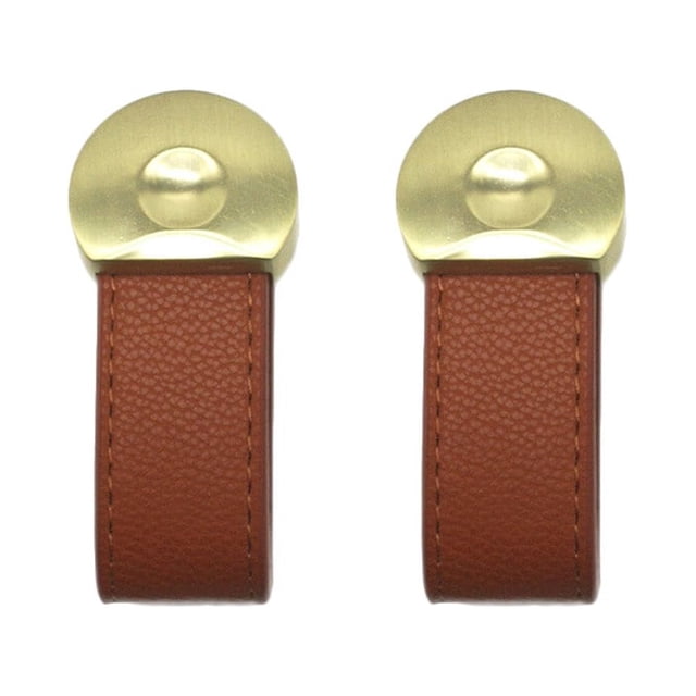 OUNONA 2Pcs Gate Handle Alloy Light Brown Exotic Style for Interior Designers