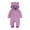 Purple, variant on KYAIGUO Infant Baby Boys Girls Zipper Hooded Jumpsuit Romper Long Sleeve Onesie Outfit 0-24M Fall Winter Warm Fleece Bodysuit