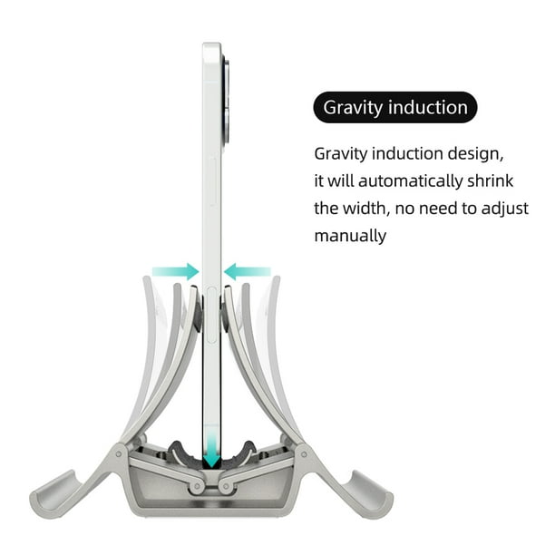 Soporte vertical multifuncional para computadora portátil Material ABS Estructura estable Ajuste aut Irfora Silver