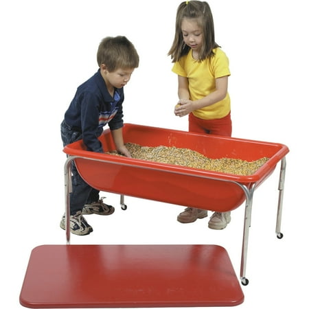 Children’s Factory Children's Factory 24" Large Sensory Table and Lid Set - Rectangle Top - Four Leg Base - 4 Legs - 36" Table Top Length x 24" Table Top Width - 24" Height - Red - Plastic