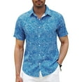 thumbnail image 3 of GENTS BLISS Short Sleeve Men Hawaiian Shirts Floral Print Button Down Shirts for Men Casual Beach Shirts, 3 of 7
