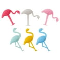 thumbnail image 4 of 1 Set 6Pcs Charmes de Verre à Vin Flamant Rose (Couleur Assortie), 4 of 8