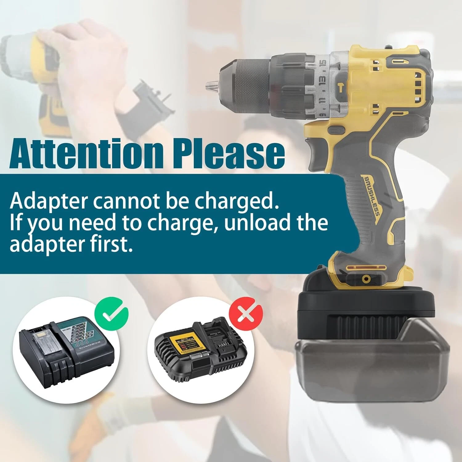 Battery Adapter for Makita 18V Li-ion Battery Convert To for Dewalt 12V Tool Use
