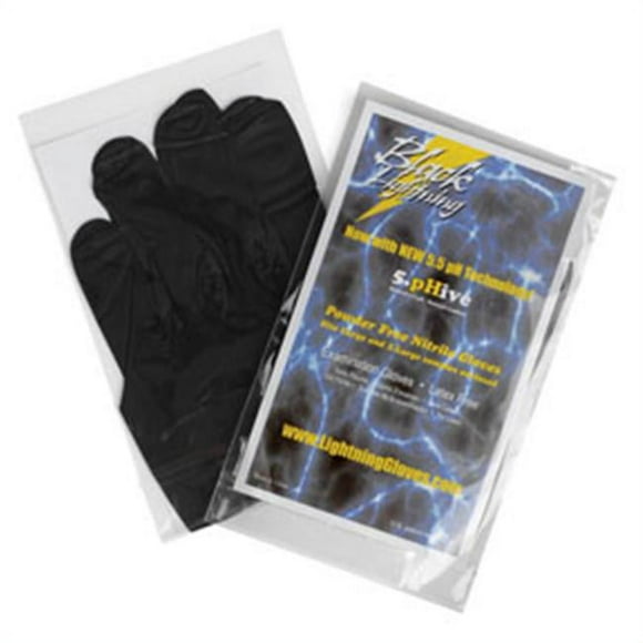 Atlantic Safety Products ATL-BL-M Black Ntrile- 5 Mil- Medium