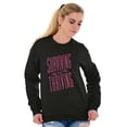 thumbnail image 5 of Surviving And Thriving Breast Cancer Women Crewneck Sweatshirt Brisco Brands X, 5 of 6