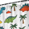 thumbnail image 3 of Dinosaurs Volcano Palm White Pattern Shower Curtain 84"x72" ,Bathroom Decorative Shower Curtains Set with 12 Hooks,Modern Waterproof Washable Shower Curtain, 3 of 6