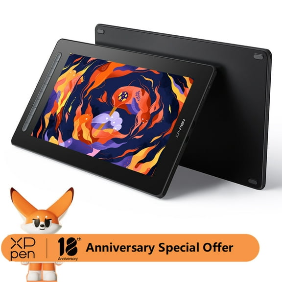 XPPen Artist 16 2nd Graphic Tablet with 15.4in FHD Screen,Pro Animation Tablet,Latest Digital Art Drawing Pen Tablet with Display (Black)