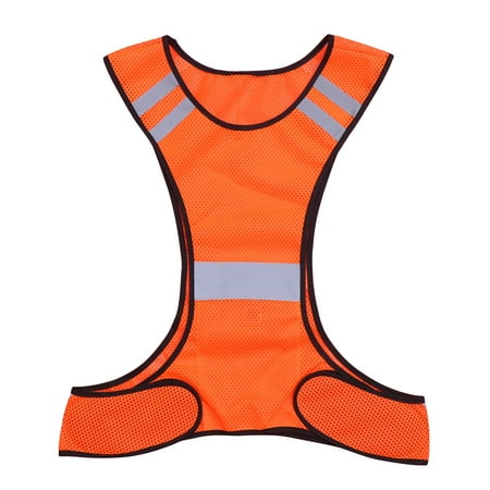 

High Visibility Reflective Safety Vest for Men Women Outdoor Running Riding Jogging Use (Fluorescent Orange)