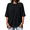 Black, variant on Summer Short Sleeve Oversize Solid Color T Shirt Women Loose Tops