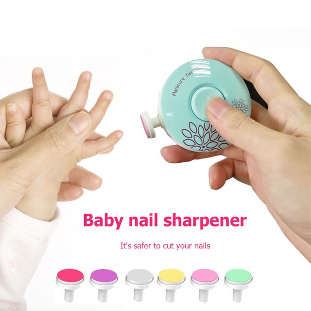 Kit de pulidor eléctrico para manicura y cortaúñas para bebés (verde menta) Tmvgtek Para estrenar